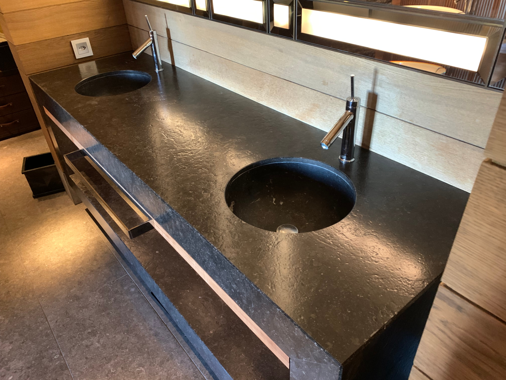 Protected natural stone in a Five-star alpine resort, Andermatt